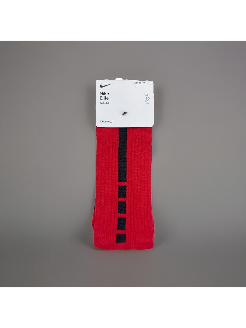 Nike Elite Basketball Socks Dri-FIT Cushioned Crew Mens XL 12-15 Red Black